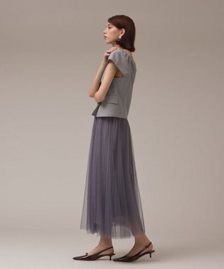 GRACE CONTINENTAL コンパクトジャケットトップ ストライプ