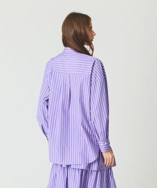GRACE CONTINENTAL ストライプビッグボウブラウス パープル