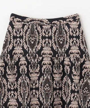 GRACE CONTINENTAL オーナメントジャガードスカート ブラック