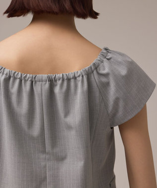 GRACE CONTINENTAL コンパクトジャケットトップ ストライプ