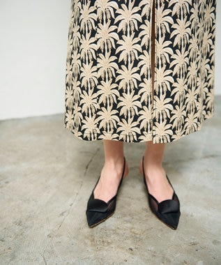 GRACE CONTINENTAL パームモチーフカーゴスカート ブラック