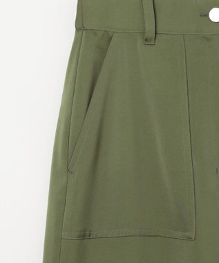 GRACE CONTINENTAL サテンストレートスカート カーキ