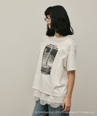 GRACE CONTINENTAL LIFEphotoTシャツ ホワイト