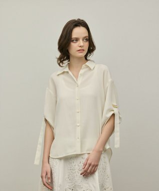 GRACE CONTINENTAL ロールアップスリーブトップス キナリ