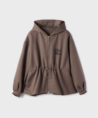 GRACE CONTINENTAL ロゴドロストフーディ カーキ