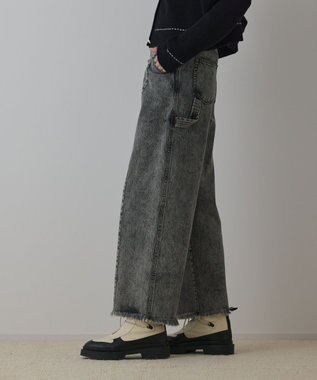 GRACE CONTINENTAL カーブデニムパンツ グレー