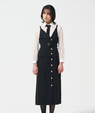GRACE CONTINENTAL タイトテーラージャンパースカート ブラック