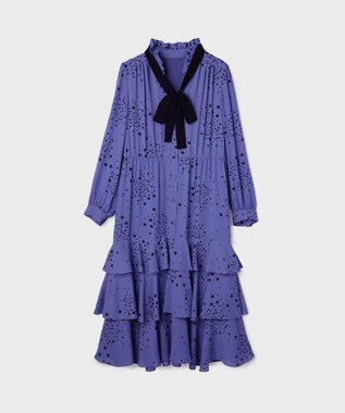 GRACE CONTINENTAL エトワールドレープドレス ブルー