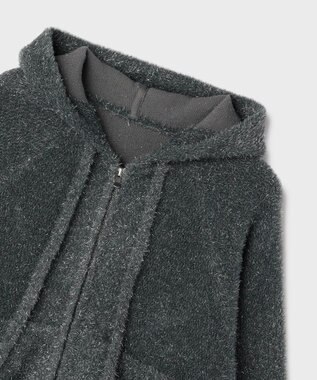 GRACE CONTINENTAL フェザーニットパーカー チャコール