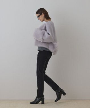 GRACE CONTINENTAL ウールボアジャケット サックス