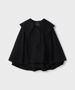 GRACE CONTINENTAL リネンオックスケープジャケット ブラック