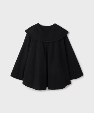 GRACE CONTINENTAL リネンオックスケープジャケット ブラック