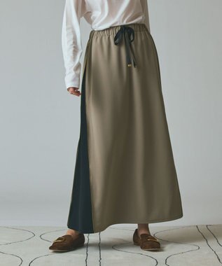 GRACE CONTINENTAL サイドジップスカート カーキ