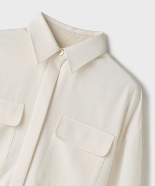 GRACE CONTINENTAL ウールミリタリーシャツ キナリ