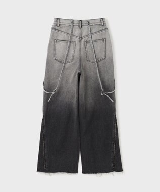 GRACE CONTINENTAL サス付zipデニムパンツ ブラック