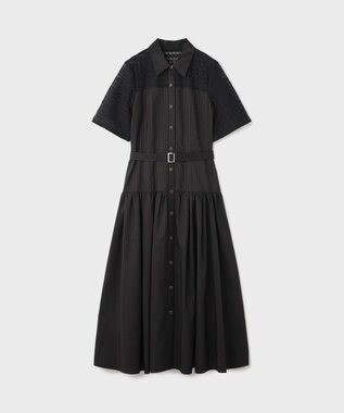 GRACE CONTINENTAL レースドッキングフレアワンピース ブラック