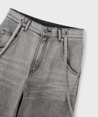 GRACE CONTINENTAL サス付zipデニムパンツ ブラック