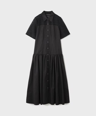 GRACE CONTINENTAL レースドッキングフレアワンピース ブラック