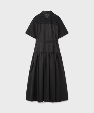GRACE CONTINENTAL レースドッキングフレアワンピース ブラック