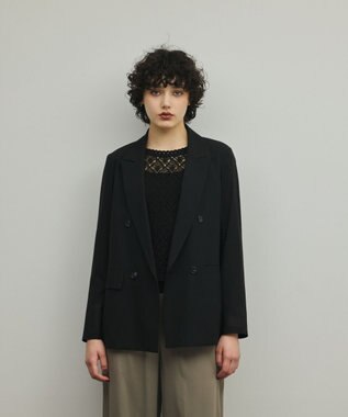 GRACE CONTINENTAL シアーウールジャケット ブラック