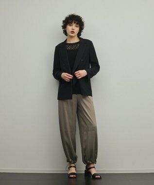 GRACE CONTINENTAL シアーウールジャケット ブラック