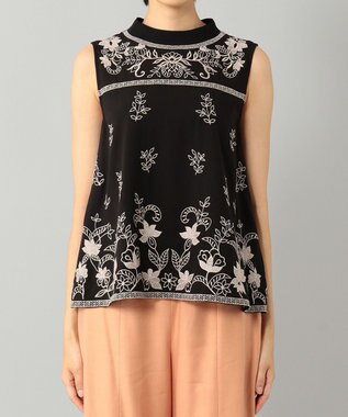 刺繍ハイネックノースリーブ / GRACE CONTINENTAL | GRACE CONTINENTAL 