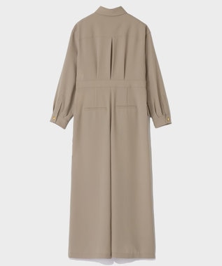 GRACE CONTINENTAL バックサテンオールインワン ベージュ