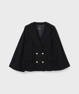 GRACE CONTINENTAL ウールケープジャケット ブラック