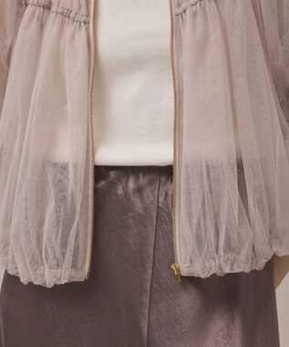 GRACE CONTINENTAL チュールシアーブルゾン ベージュ