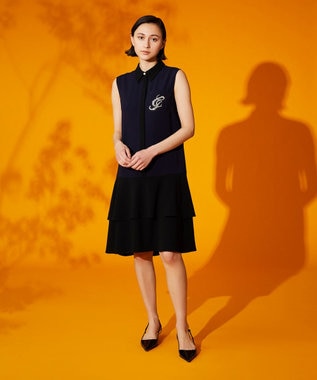 ビジューロゴ配色ワンピース Grace Continental Grace Continental グレースコンチネンタル 通販 ビジューロゴ配色ワンピース Grace Continental Grace Continental グレースコンチネンタル 通販