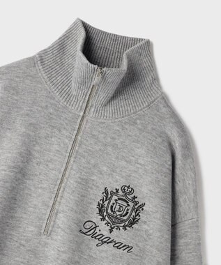 GRACE CONTINENTAL ハーフジップニットトップ グレー