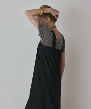 GRACE CONTINENTAL スーツ地ジャンパ－スカート ブラック