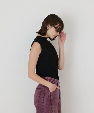 GRACE CONTINENTAL ハイネックニットトップ ブラック