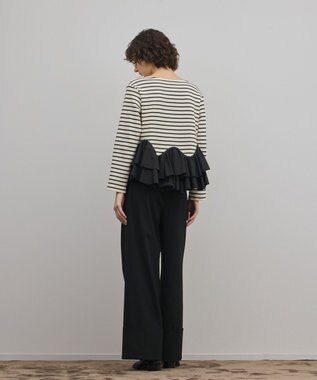 GRACE CONTINENTAL タフタフリルカットトップ バイカラー