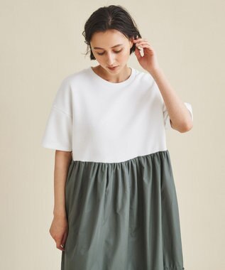 タフタコンビTeeワンピース / GRACE CONTINENTAL | GRACE CONTINENTAL  