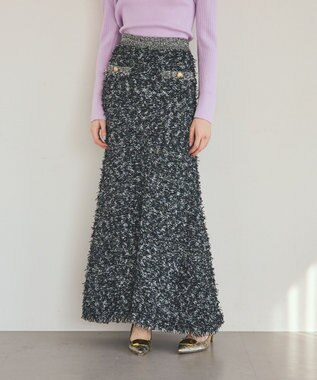 GRACE CONTINENTAL ツイーディーニットスカート