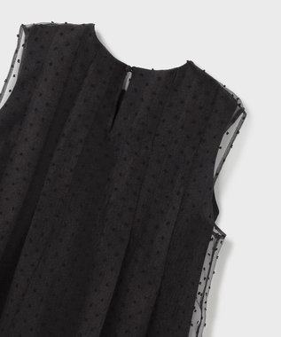 GRACE CONTINENTAL シアージャガードカットトップ ブラック