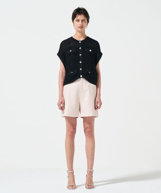 GRACE CONTINENTAL ショートニットベスト ブラック