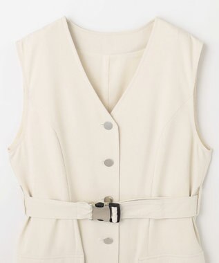 GRACE CONTINENTAL ベルト付ジャンパースカート キナリ