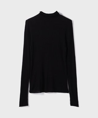 GRACE CONTINENTAL シアーリブニットトップ ブラック