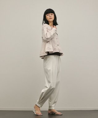 GRACE CONTINENTAL ペプラムデニムジャケット ピンク