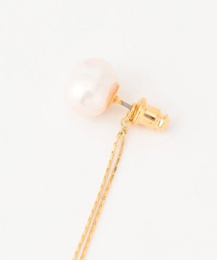 GRACE CONTINENTAL orgablanca パール＆チェーン2Wayピアス ゴールド