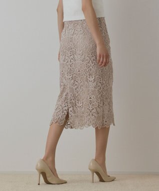 GRACE CONTINENTAL レ－スタイトスカート ベージュ