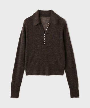 GRACE CONTINENTAL アルパカポロニットトップ ブラウン