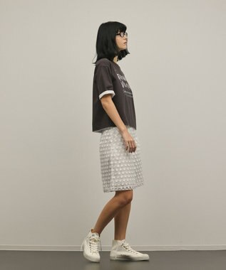 GRACE CONTINENTAL レイヤードロゴＴシャツ チャコール