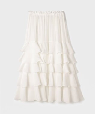 GRACE CONTINENTAL ティアードフリルスカート ホワイト