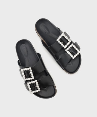 GRACE CONTINENTAL CORSO ROMA スワロサンダル ブラック