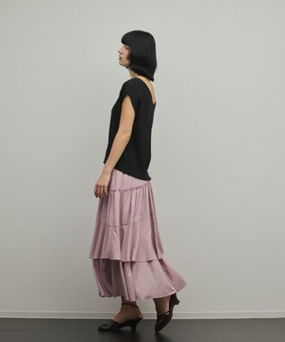 GRACE CONTINENTAL ドルマンルーズニットトップ ブラック
