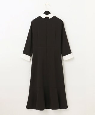 GRACE CONTINENTAL ダブルクロスドレス バイカラー