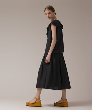 GRACE CONTINENTAL フリルカラートップ ブラック